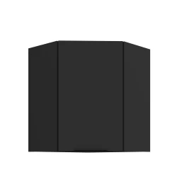 Szafka górna narożna 60 x 60 cm CALIA GN-72 2F (90°) CZARNY MAT / CZARNY z powłoką ANTI FINGERPRINT