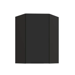Szafka górna narożna 60 x 60 cm CALIA GN-90 1F (45°) CZARNY MAT / CZARNY  z powłoką ANTI FINGERPRINT