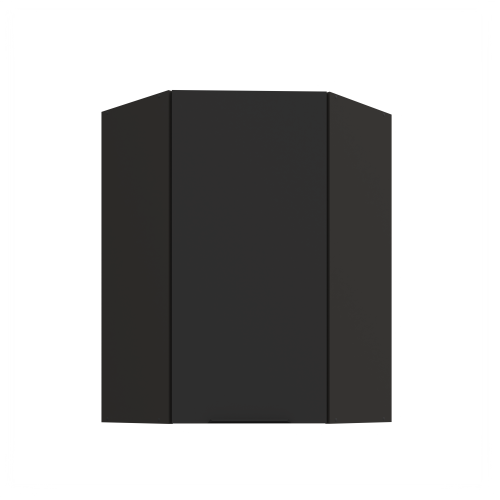 Przejdź do produktu Szafka górna narożna 60 x 60 cm CALIA GN-90 1F (45°) CZARNY MAT / CZARNY  z powłoką ANTI FINGERPRINT