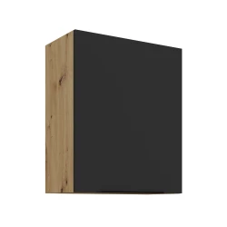 Szafka górna 60 cm CALIA 60 G - 72 1F CZARNY MAT / DĄB ARTISAN z powłoką ANTI FINGERPRINT