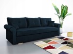Kanapa rozkładana, sofa ROSI z funkcją spania, wybór tkanin/ granat PREMIUM
