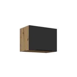 Szafka górna do zabudowy okapu CALIA 50 GU-36 1F CZARNY MAT / DĄB ARTISAN z powłoką ANTI FINGERPRINT