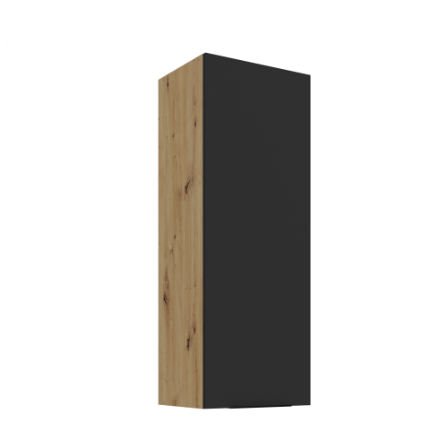 Przejdź do produktu Szafka górna 40cm CALIA 40 G-108 1F CZARNY MAT / DĄB ARTISAN z powłoką ANTI FINGERPRINT