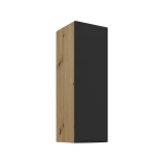 Szafka górna 30cm CALIA 30 G-90 1F CZARNY MAT / DĄB ARTISAN  z powłoką ANTI FINGERPRINT