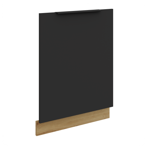 Przejdź do produktu Front do zabudowy zmywarki 60 cm CALIA ZM 713 x 596 CZARNY MAT / DĄB ARTISAN z powłoką ANTI FINGERPRINT