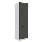 Szafka kuchenna słupek CALIA 60 DK-210 2F GRAFIT / BIAŁY z powłoką ANTI FINGERPRINT
