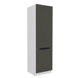 Szafka kuchenna słupek CALIA 60 DK-210 2F GRAFIT / BIAŁY z powłoką ANTI FINGERPRINT