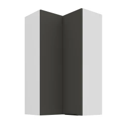 Szafka górna narożna 60 x 60 cm CALIA GN-108 2F (90°) GRAFIT / BIAŁY z powłoką ANTI FINGERPRINT