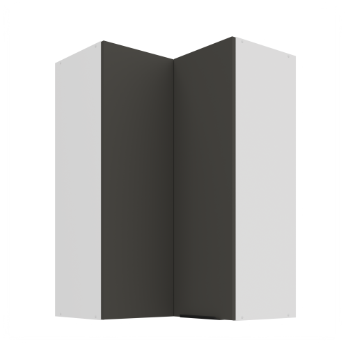 Przejdź do produktu Szafka górna narożna 60 x 60 cm CALIA GN-90 2F (90°) GRAFIT / BIAŁY z powłoką ANTI FINGERPRINT
