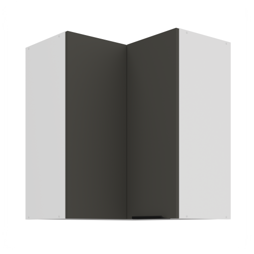 Przejdź do produktu Szafka górna narożna 60 x 60 cm CALIA GN-72 2F (90°) GRAFIT / BIAŁY z powłoką ANTI FINGERPRINT