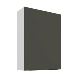 Szafka górna 80 cm CALIA 80 G-108 2F GRAFIT / BIAŁY z powłoką ANTI FINGERPRINT