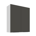 Szafka górna 80 cm CALIA 80 G-90 2F GRAFIT / BIAŁY z powłoką ANTI FINGERPRINT