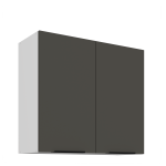 Szafka górna 80 cm CALIA 80 G-72 2F GRAFIT  / BIAŁY z powłoką ANTI FINGERPRINT