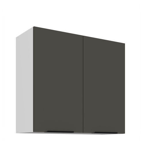 Przejdź do produktu Szafka górna 80 cm CALIA 80 G-72 2F GRAFIT  / BIAŁY z powłoką ANTI FINGERPRINT