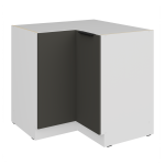 Szafka dolna narożna CALIA  90x90 cm 2F BB GRAFIT / BIAŁY z powłoką ANTI FINGERPRINT