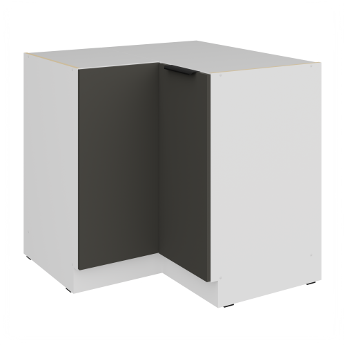 Przejdź do produktu Szafka dolna narożna CALIA  90x90 cm 2F BB GRAFIT / BIAŁY z powłoką ANTI FINGERPRINT