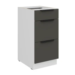 Szafka dolna CALIA 40 D 3S BB PREMIUM BOX GRAFIT / BIAŁY powłoką ANTI FINGERPRINT