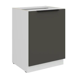 Szafka dolna CALIA 60 D 1F BB GRAFIT / BIAŁY z powłoką ANTI FINGERPRINT