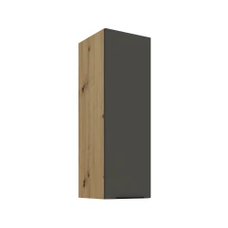 Szafka górna 30cm CALIA 30 G-90 1F GRAFIT MAT / DĄB ARTISAN  z powłoką ANTI FINGERPRINT