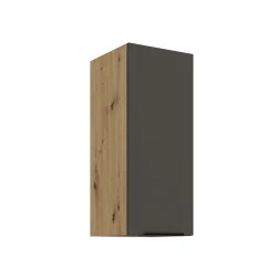 Szafka górna 30cm CALIA 30 G-72 1F GRAFIT MAT / DĄB ARTISAN  z powłoką ANTI FINGERPRINT