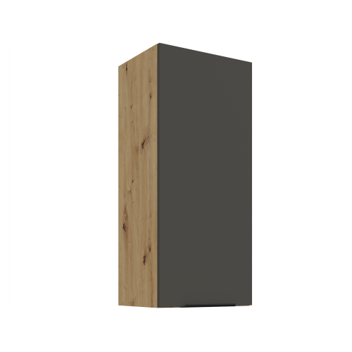 Przejdź do produktu Szafka górna 40cm CALIA 40 G-90 1F GRAFIT MAT / DĄB ARTISAN z powłoką ANTI FINGERPRINT