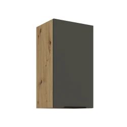 Szafka górna 40cm CALIA 40 G-72 1F GRAFIT MAT / DĄB ARTISAN z powłoką ANTI FINGERPRINT