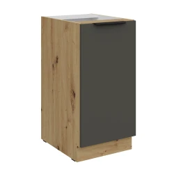 Szafka dolna CALIA 40 D 1F BB GRAFIT MAT / DĄB ARTISAN z powłoką ANTI FINGERPRINT