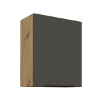 Szafka górna 60 cm CALIA 60 G - 72 1F GRAFIT MAT / DĄB ARTISAN z powłoką ANTI FINGERPRINT