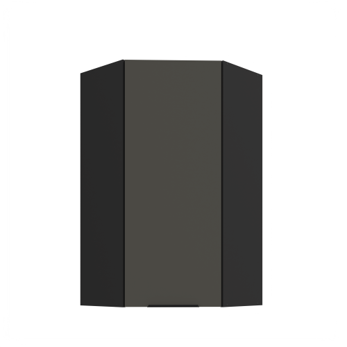 Przejdź do produktu Szafka górna narożna 60 x 60 cm CALIA GN-108 1F (45°) GRAFIT MAT / CZARNY z powłoką ANTI FINGERPRINT