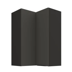 Szafka górna narożna 60 x 60 cm CALIA GN-90 2F (90°) GRAFIT MAT / CZARNY z powłoką ANTI FINGERPRINT