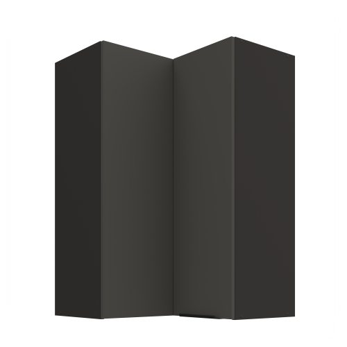 Przejdź do produktu Szafka górna narożna 60 x 60 cm CALIA GN-90 2F (90°) GRAFIT MAT / CZARNY z powłoką ANTI FINGERPRINT