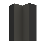 Szafka górna narożna 60 x 60 cm CALIA GN-108 2F (90°) GRAFIT MAT / CZARNY z powłoką ANTI FINGERPRINT