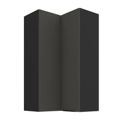 Szafka górna narożna 60 x 60 cm CALIA GN-108 2F (90°) GRAFIT MAT / CZARNY z powłoką ANTI FINGERPRINT