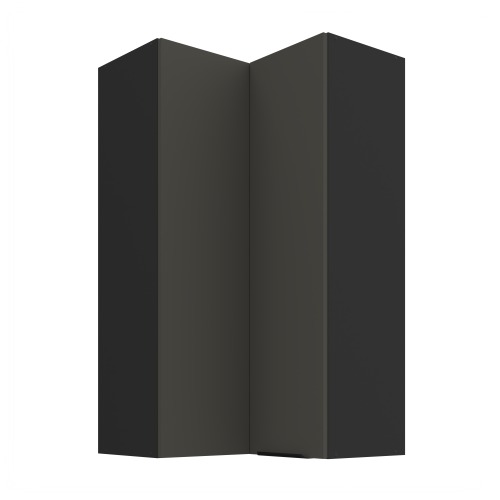 Przejdź do produktu Szafka górna narożna 60 x 60 cm CALIA GN-108 2F (90°) GRAFIT MAT / CZARNY z powłoką ANTI FINGERPRINT