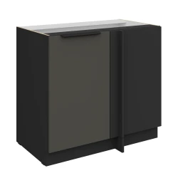 Szafka dolna narożna CALIA 105 ND 1F BB GRAFIT MAT / CZARNY z powłoką ANTI FINGERPRINT