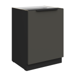 Szafka dolna CALIA 60 D 1F BB GRAFIT MAT / CZARNY z powłoką ANTI FINGERPRINT