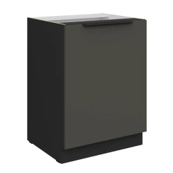 Szafka dolna CALIA 60 D 1F BB GRAFIT MAT / CZARNY z powłoką ANTI FINGERPRINT