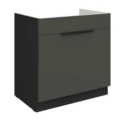 Szafka dolna CALIA 80 ZL 1S BB zabudowa pod zlew GRAFIT MAT / CZARNY z powłoką ANTI FINGERPRINT