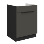Szafka dolna CALIA 60 ZL 1S BB zabudowa pod zlew GRAFIT MAT / CZARNY z powłoką ANTI FINGERPRINT