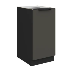 Szafka dolna CALIA 40 D 1F BB GRAFIT MAT / CZARNY z powłoką ANTI FINGERPRINT