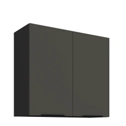 Szafka górna 80 cm CALIA 80 G-72 2F GRAFIT MAT / CZARNY z powłoką ANTI FINGERPRINT