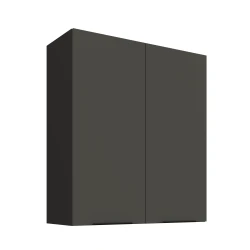 Szafka górna 80 cm CALIA 80 G-90 2F GRAFIT MAT / CZARNY z powłoką ANTI FINGERPRINT