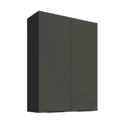 Szafka górna 80 cm CALIA 80 G-108 2F GRAFIT MAT / CZARNY z powłoką ANTI FINGERPRINT