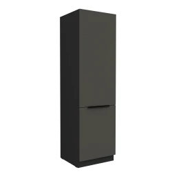 Szafka kuchenna słupek CALIA 60 DK-210 2F GRAFIT MAT / CZARNY z powłoką ANTI FINGERPRINT