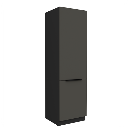 Przejdź do produktu Szafka kuchenna słupek CALIA 60 DK-210 2F GRAFIT MAT / CZARNY z powłoką ANTI FINGERPRINT