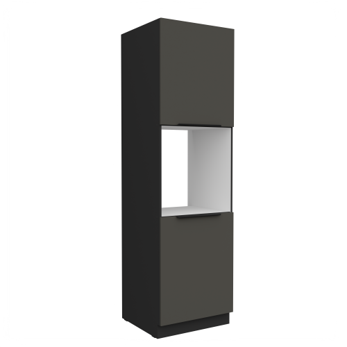 Przejdź do produktu Szafka kuchenna słupek CALIA 60 DP-210 2F GRAFIT MAT / CZARNY z powłoką ANTI FINGERPRINT