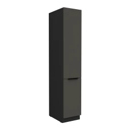 Szafka kuchenna słupek CALIA 40 DK-210 2F GRAFIT MAT  / CZARNY z powłoką ANTI FINGERPRINT