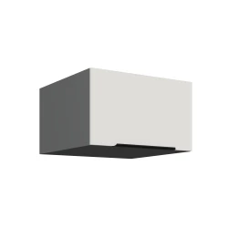Szafka górna nadstawna CALIA 60 NAGU-36 1F pawlacz CRYSTAL WHITE  / CZARNY z powłoką ANTI FINGERPRINT