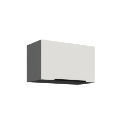 Szafka górna do zabudowy okapu CALIA 60 GU-36 1F CRYSTAL WHITE / ANTRACYT z powłoką ANTI FINGERPRINT