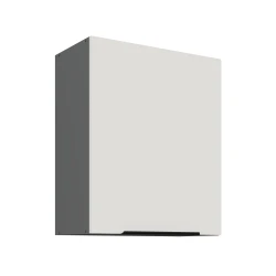 Szafka górna 60 cm CALIA 60 G - 72 1F CRYSTAL WHITE / ANTRACYT z powłoką ANTI FINGERPRINT
